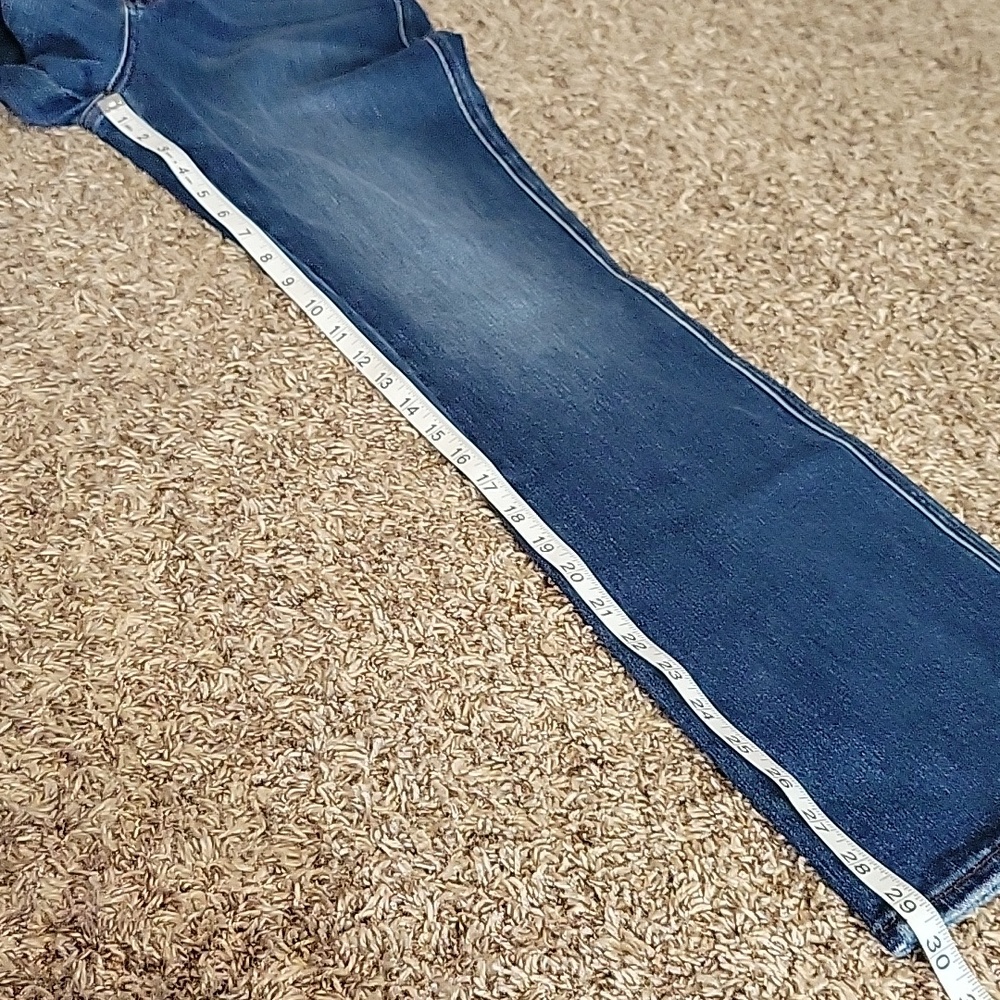 Judy Blue Jeans Whiskered Boot Cut Daisy Short Inseam 15 / 32 Dark Blue New - Picture 11 of 14